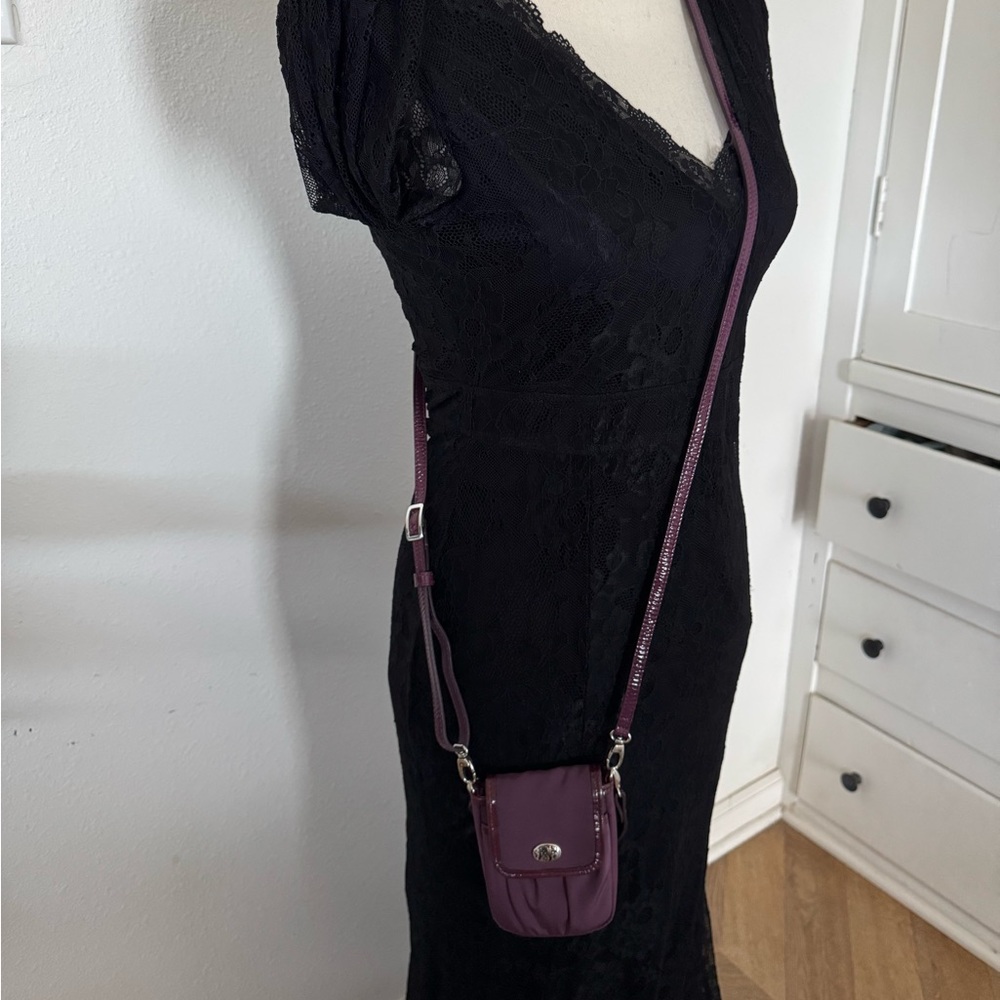 Brighton purple Crossbody Small Bag with Silver Hardware